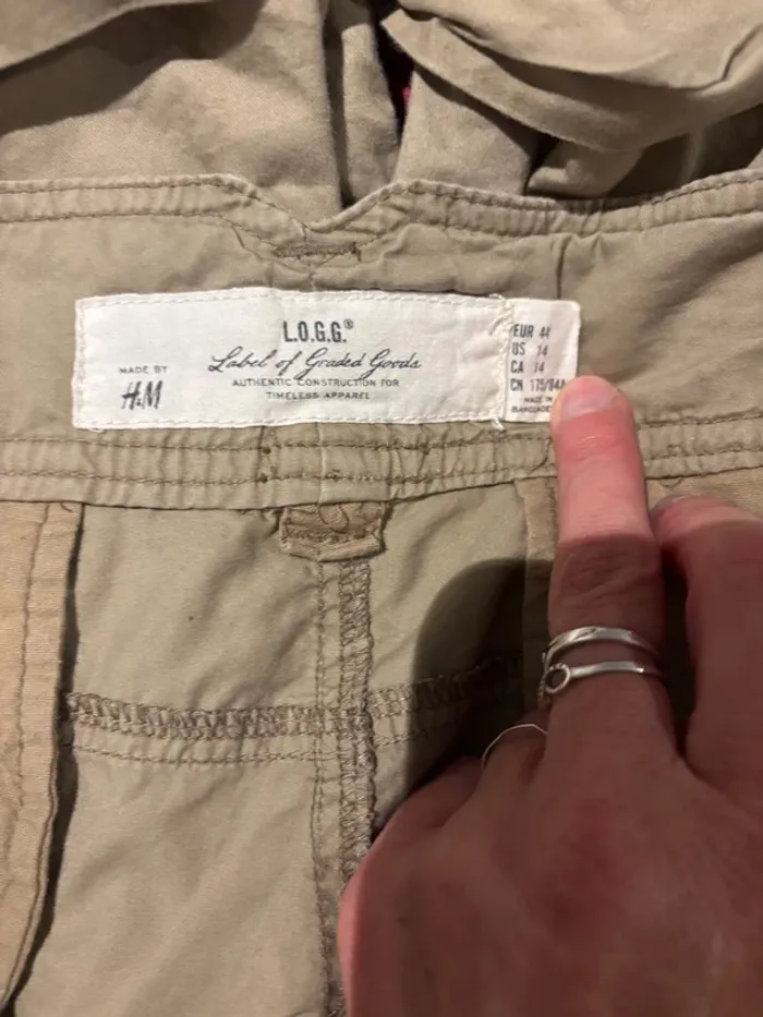 Short beige H&M L.O.G.G. en coton - Taille 44 - photo numéro 6