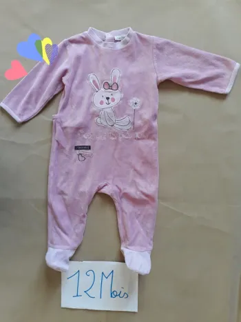 Pyjama / Grenouillère velours 12 Mois