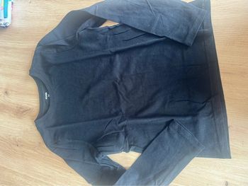 T-shirt garçon noir longues manches 8ans kiabi