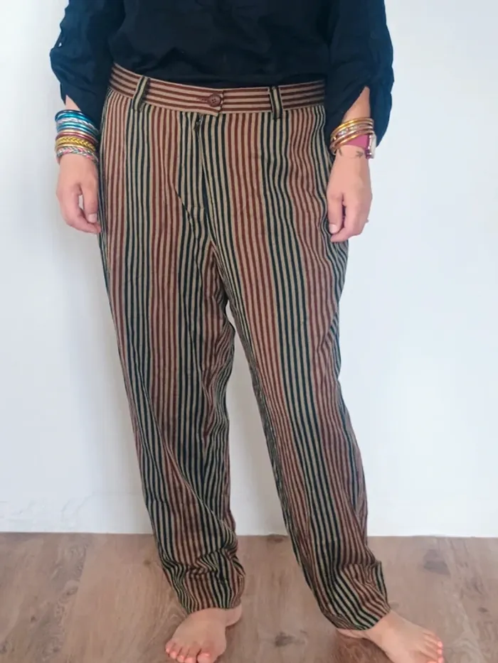 pantalon rayé T42 été