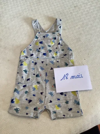 Salopette-short Petit Bateau - 18 mois