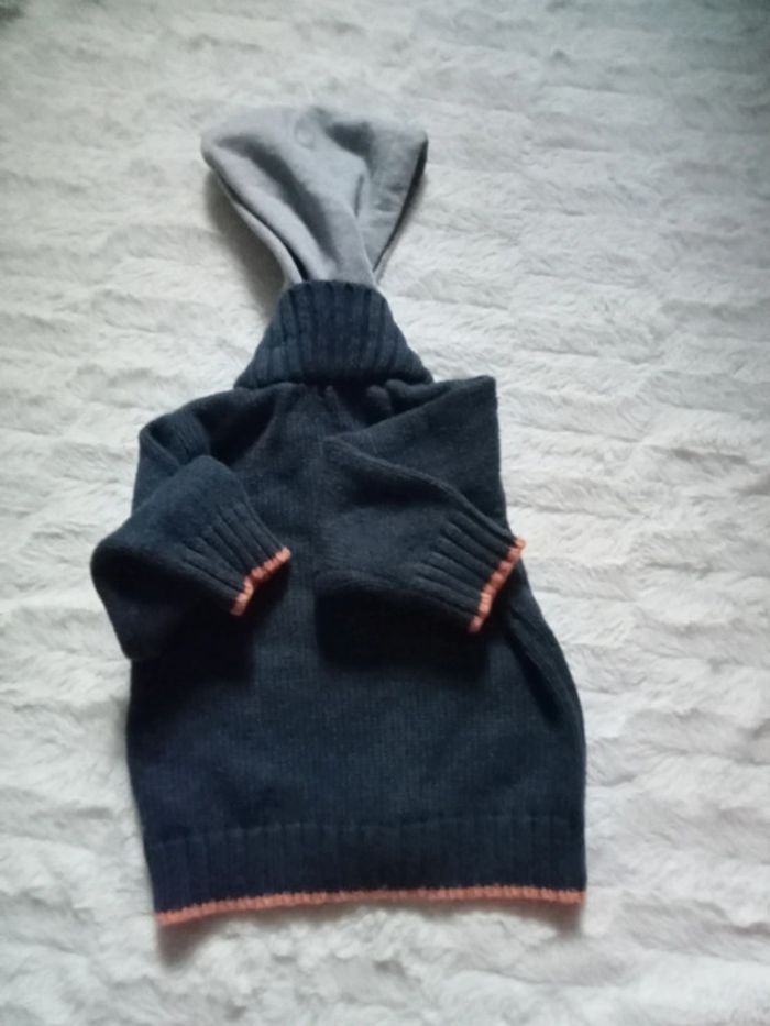 Gilet en laine bébé garçon 6 mois grain du blé - photo numéro 2