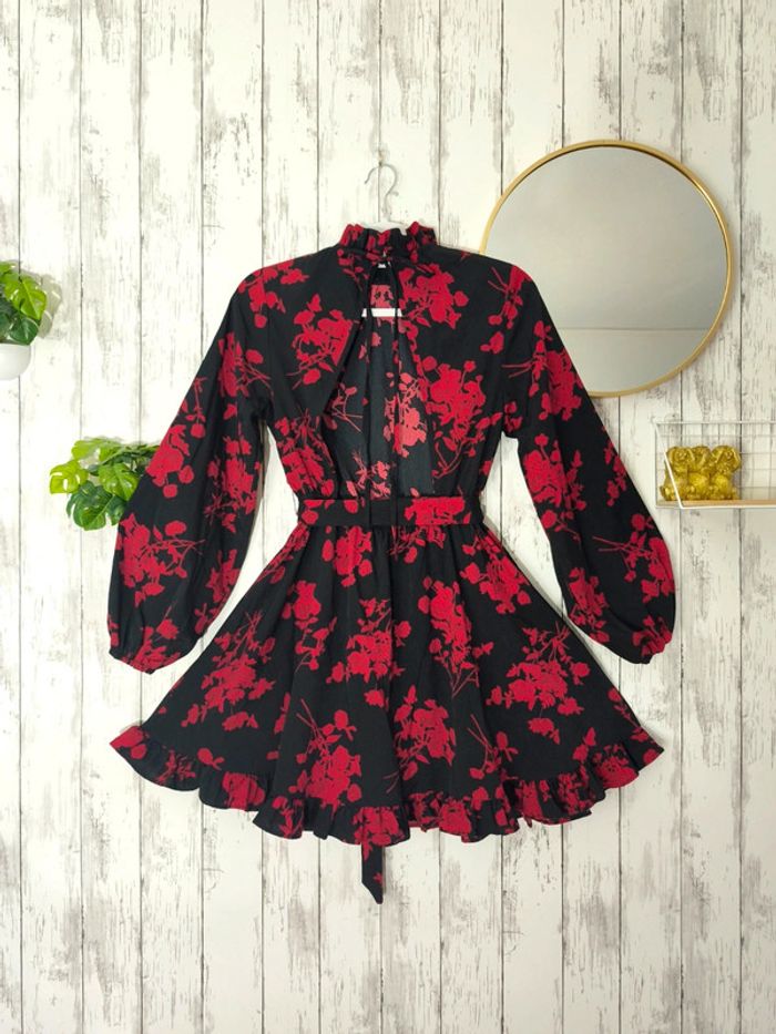 Robe rouge et noir Shein femme S - photo numéro 2