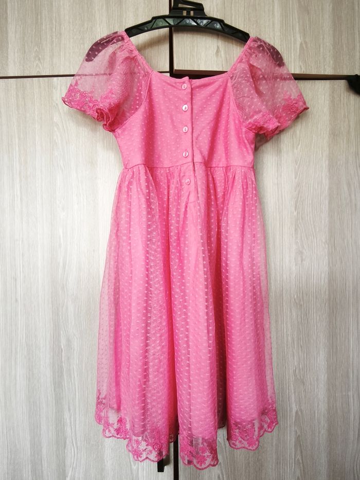 Robe fleurie dentelle rose 10 ans Kiabi - photo numéro 6