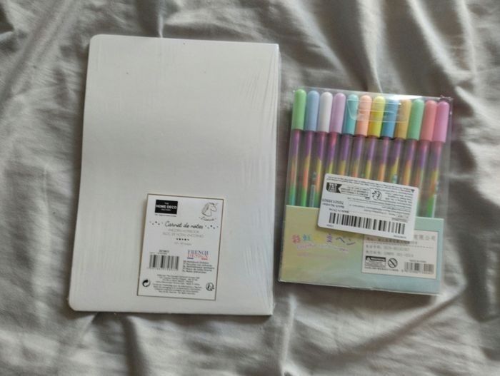 Carnet et stylos multicolores - photo numéro 2