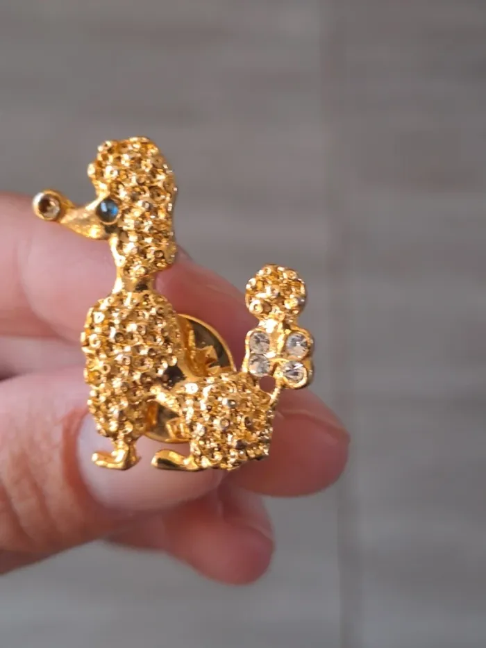 Broche vintage chien Swarovski - photo numéro 5