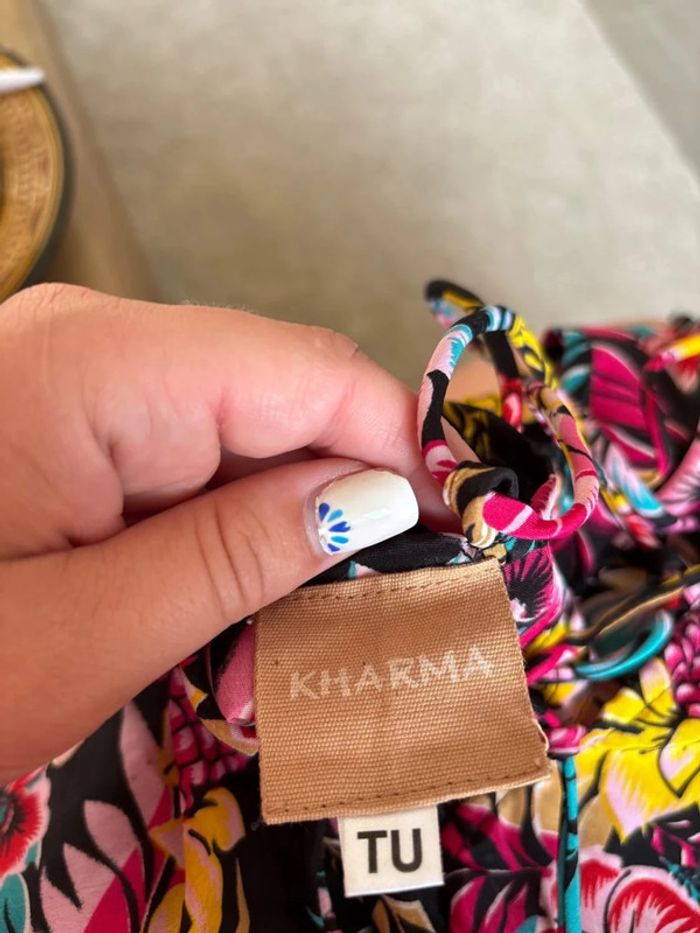 Robe longue colorée à fleurs Kharma taille unique - photo numéro 7