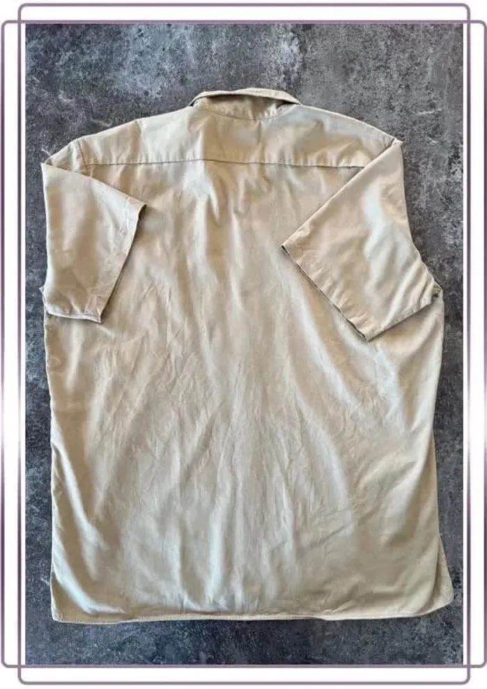 Chemise beige manches courtes été homme Dickies taille XXL Men shirt Herrenhemd Camicia uomo - photo numéro 3