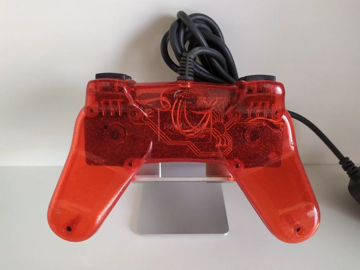 Manette PlayStation 1 PS1 Non officielle gamester LMP rouge transparente - photo numéro 2