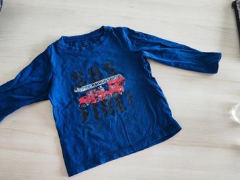 T shirt manches longues bleu foncé in extenso 3 ans