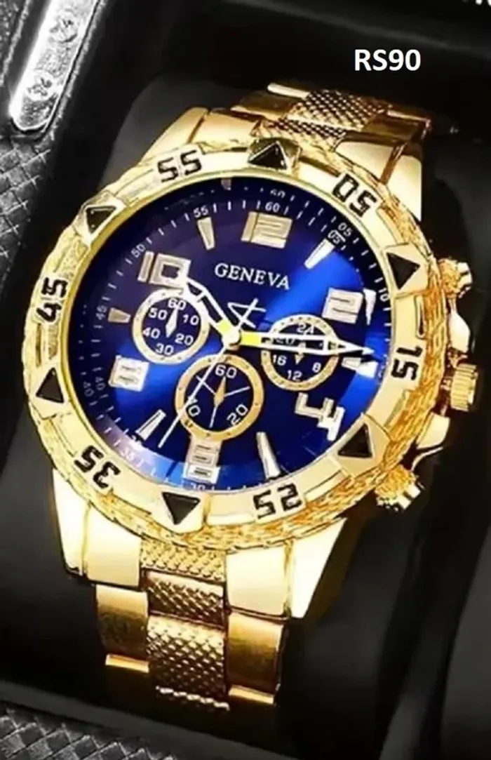 Montres de sport pour hommes, montre-bracelet style luxe à Quartz en acier inoxydable