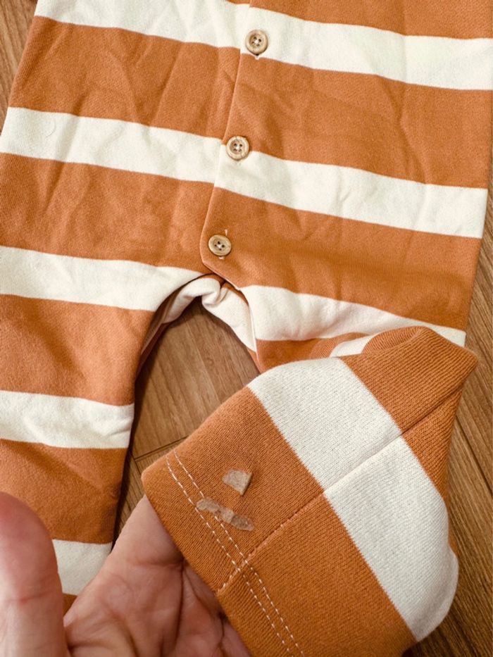 Taille 18 mois barboteuse salopette garçon TAO camel et beige Neuve 💙 - photo numéro 5