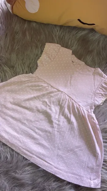 Roe vertbaudet 18 pis rose à pois blanc