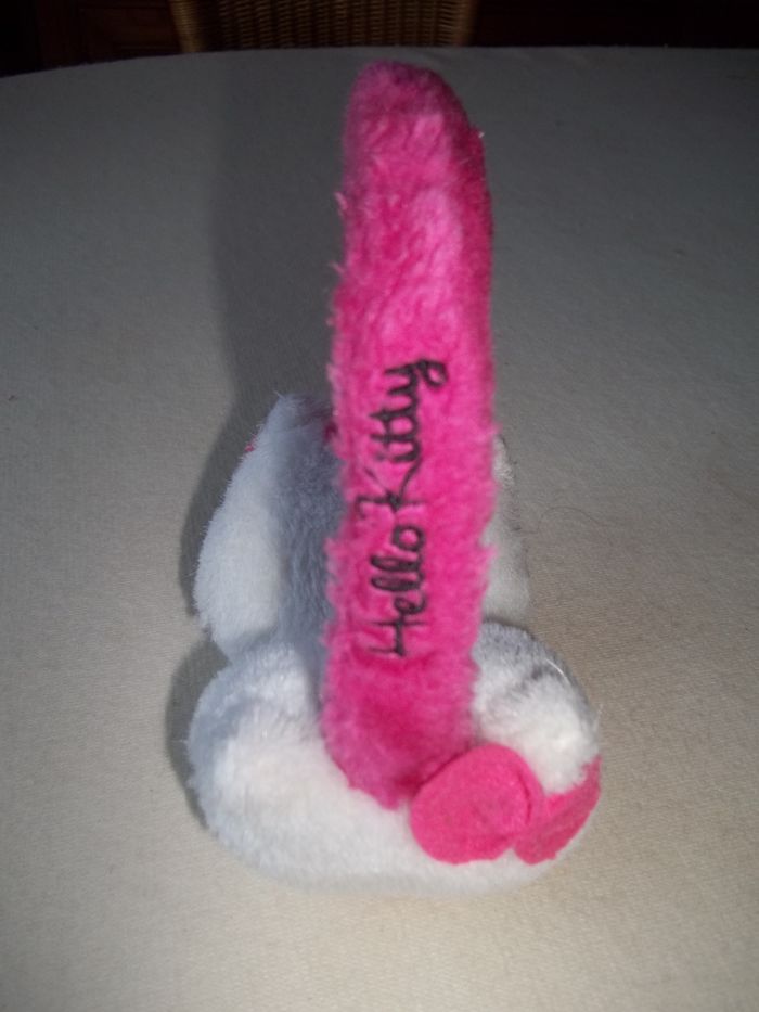 Cache-oreilles rose et blanc Hello Kitty - photo numéro 5