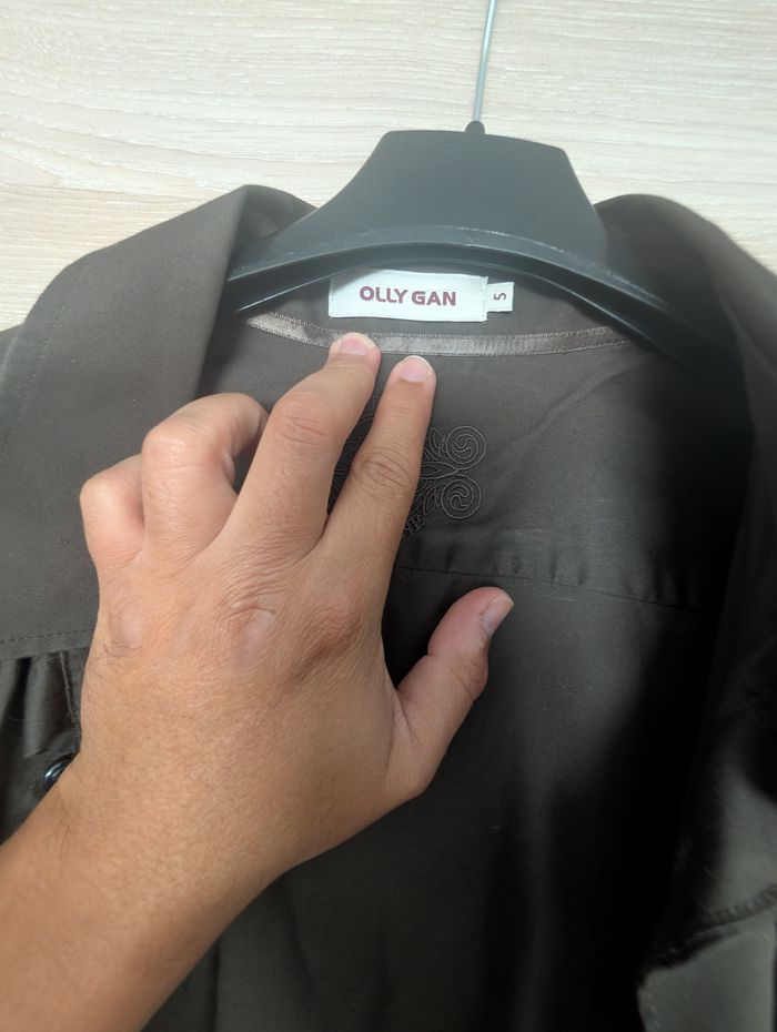 chemise homme Olly Gan, taille L, en très bon état - photo numéro 3