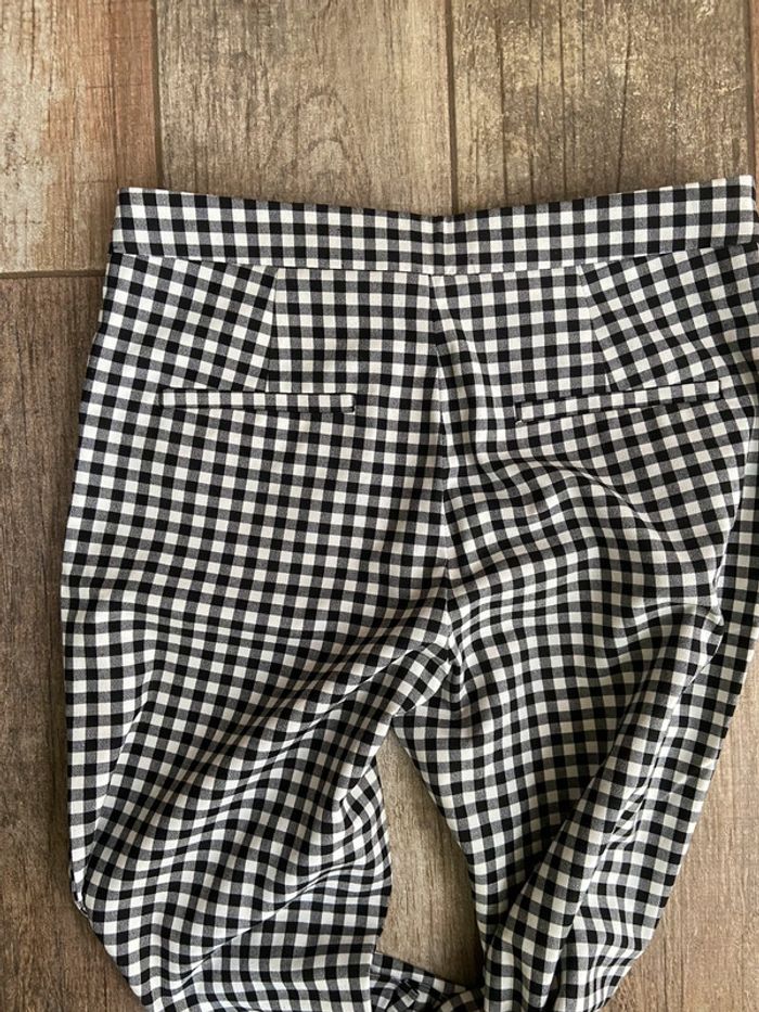 Superbe pantalon à carreaux Zara vichy à volants sur les côtés - photo numéro 5