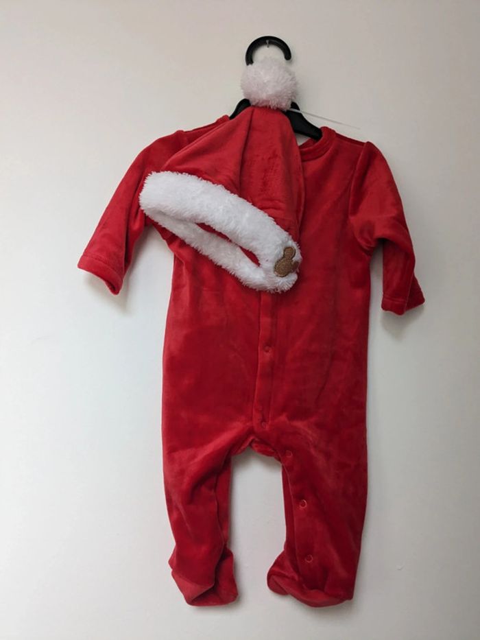 Grenouillère dors bien Mickey et bonnet 3 mois - photo numéro 3