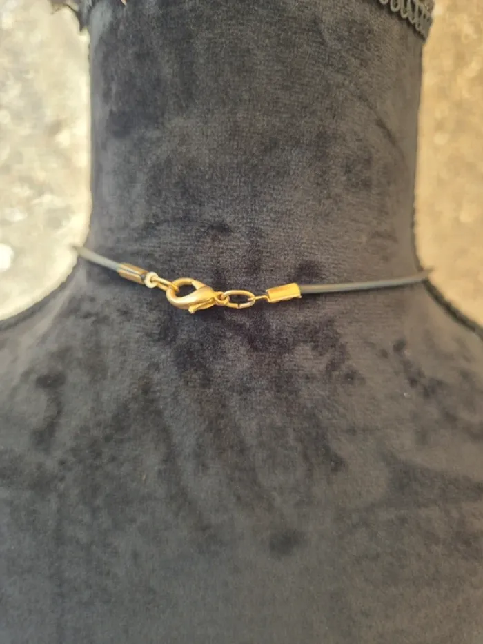 Collier fantaisie Murano doré - photo numéro 4