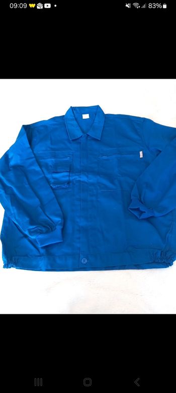 Veste bleue de travail neuve Peycar taille 58 XL/XXL