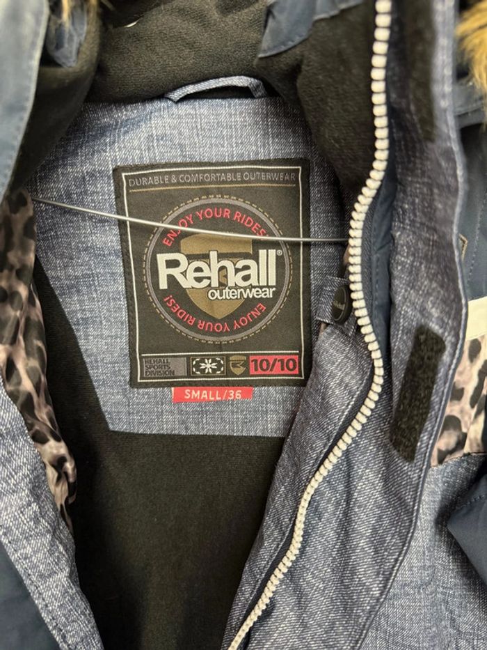 Veste Rehall et ski bleue et léopard comme neuve taille S - photo numéro 3