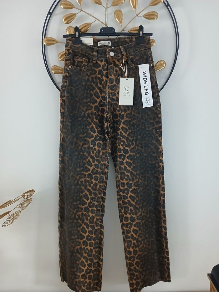 Jeans leopard taille 34