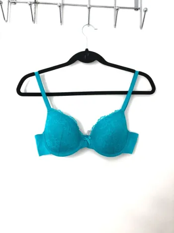 Soutien-gorge bleu turquoise 90C Etam numéro 5 naturel ou ampli classique