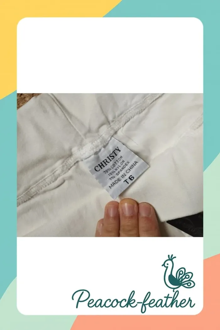Pantalon blanc Jean tregging neuf étiqueté T6 - photo numéro 5