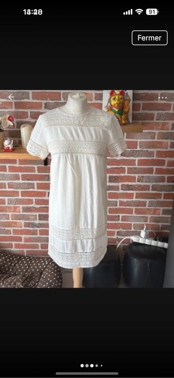 Mini robe dentelle H&M xs