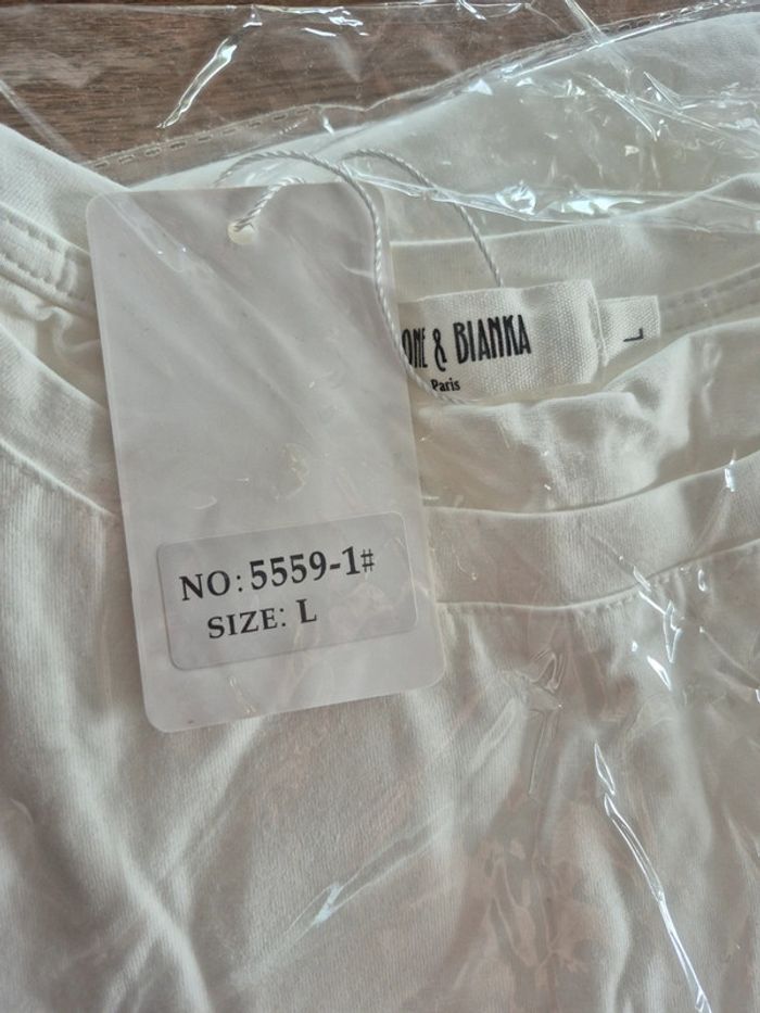 Tee-shirt Blanc Femme Taille L/40 - photo numéro 3