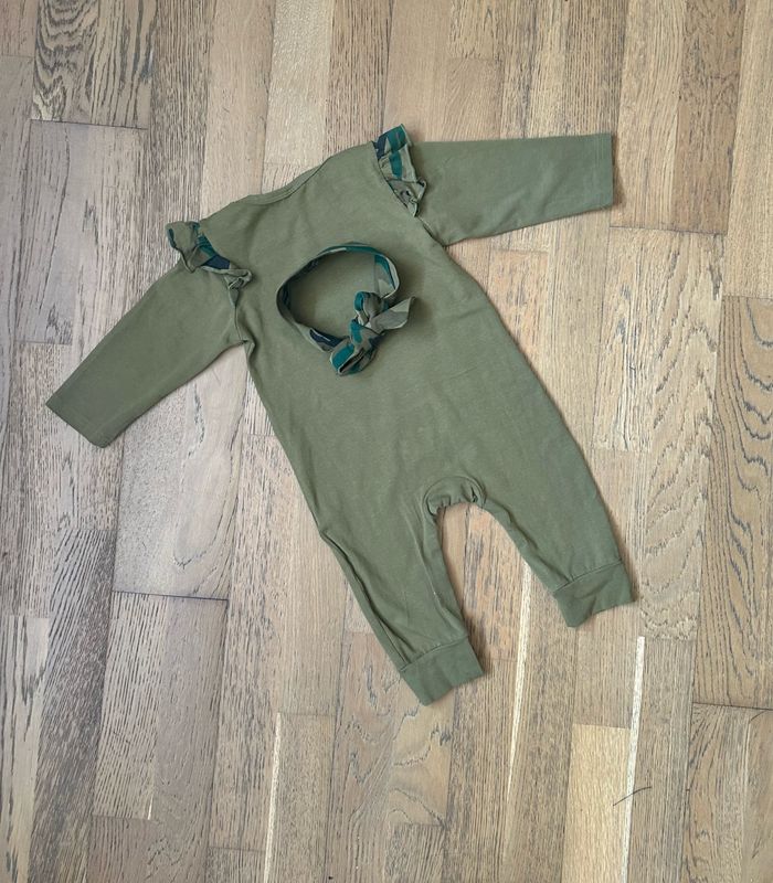 Combinaison kaki + bandeau camouflage  24 mois - photo numéro 5