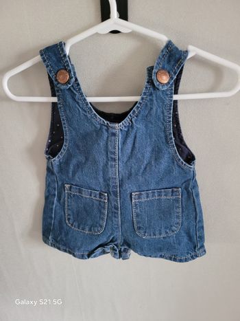👖 Salopette short en jean KIABI - 3 mois (56-62 cm / 6kg)