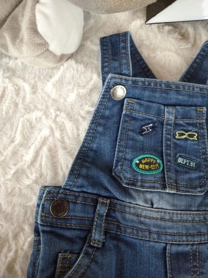 Salopette jeans Garçon 6 mois Gémo - photo numéro 3