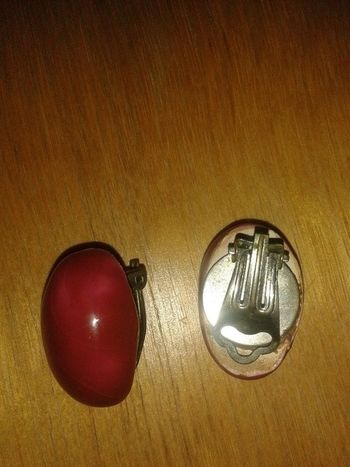 Boucles d'oreille vieux rose