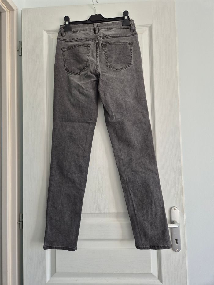 Jean slim femme gris taille 36 - photo numéro 4