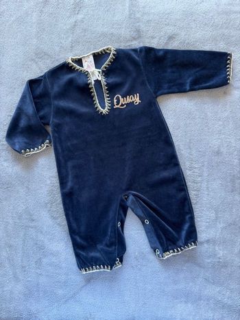 Pyjama oriental style quamis bleu roi 
