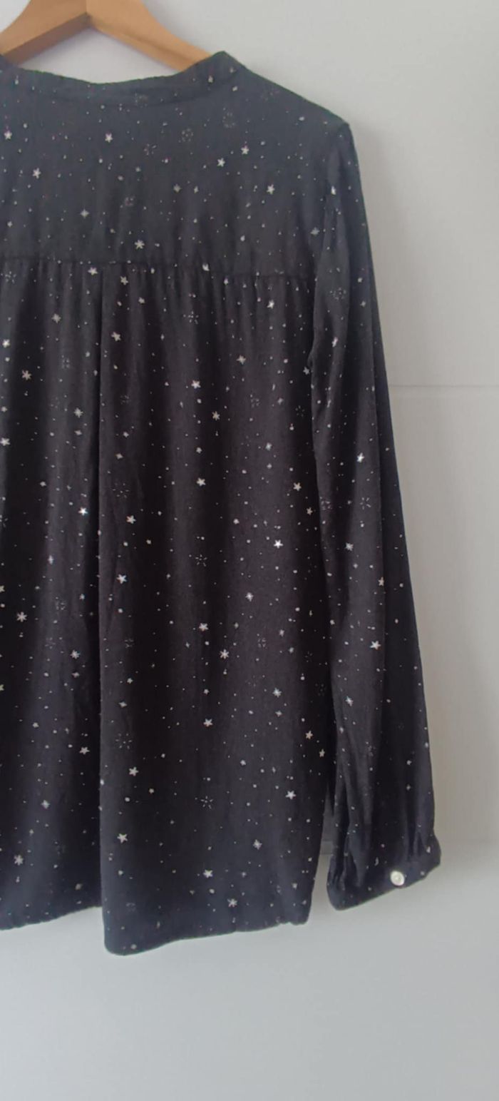 T-shirt imprimé "étoiles" noir et blanc "Tissaia Basics" Taille 44 - photo numéro 7