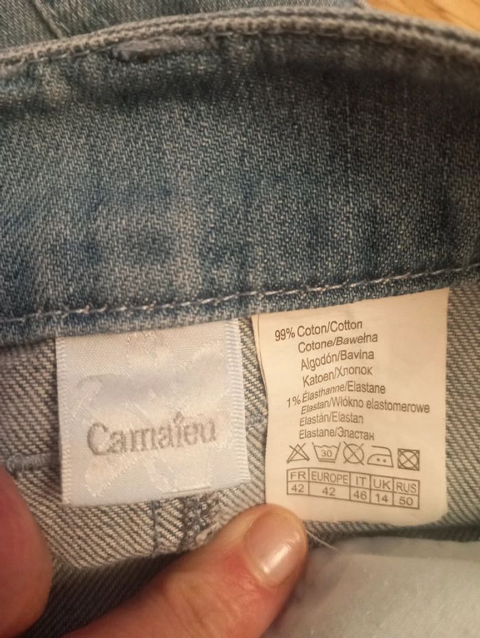 Mini-jupe en jean Camaïeu 42 - photo numéro 3