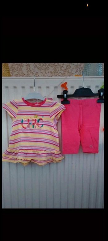 💛Ensemble tee shirt + legging été 6 mois Orchestra Baby