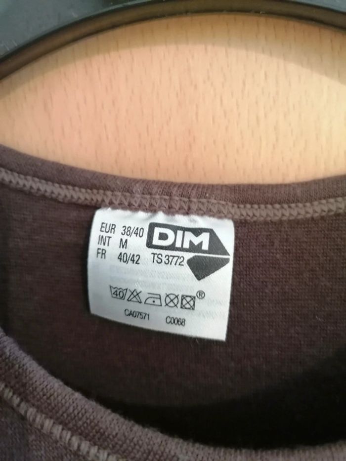 T-shirt DIM chocolat - photo numéro 2