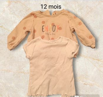 T shirt + pull 12 mois