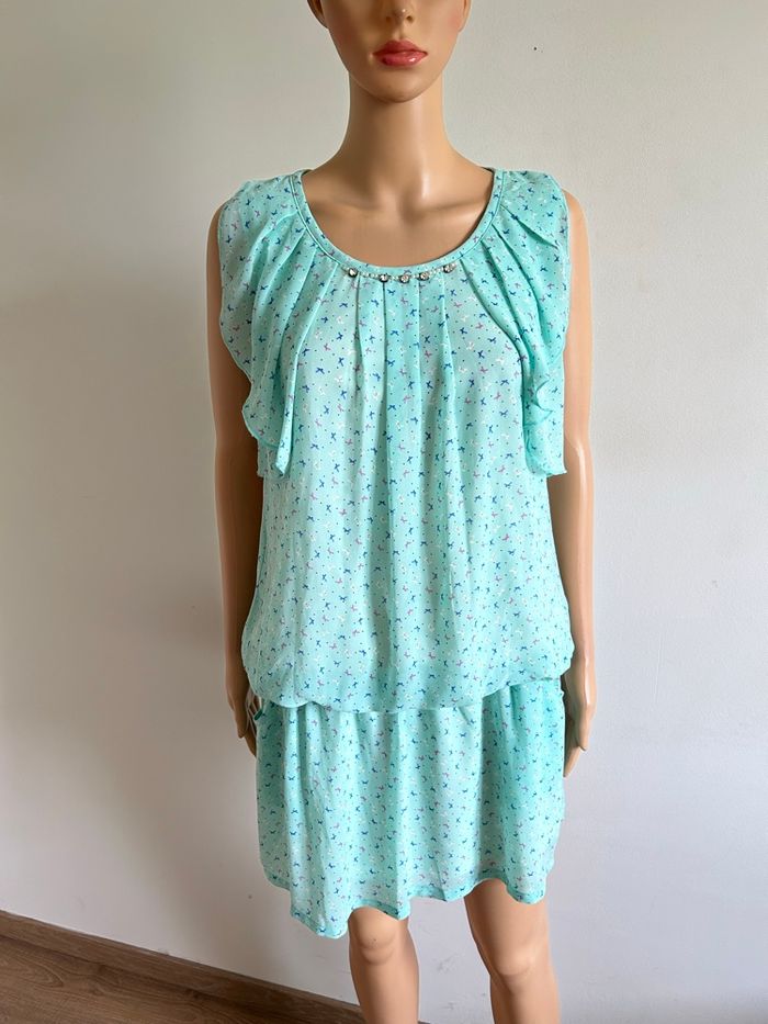 Robe turquoise sans manches Molly Bracken taille unique jamais portée