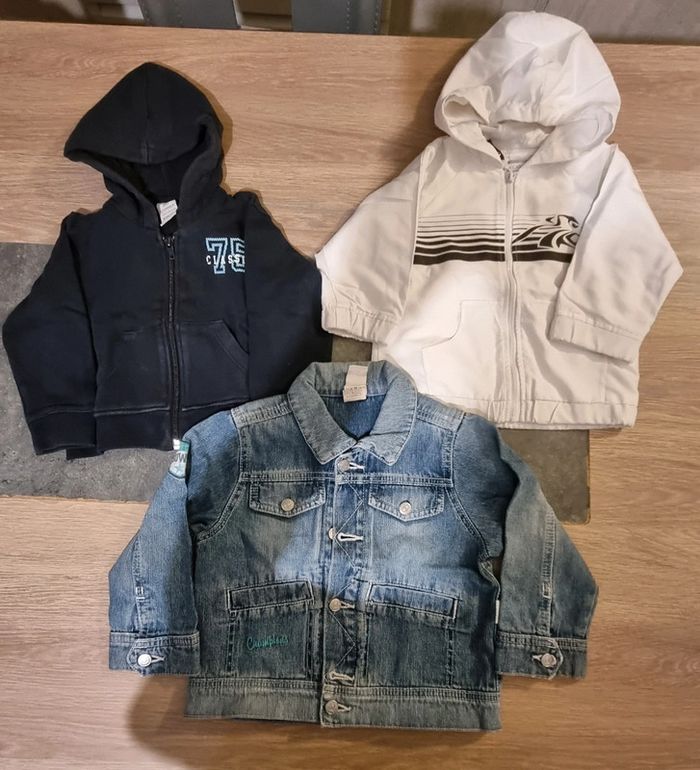 Gilets zippés 18 mois