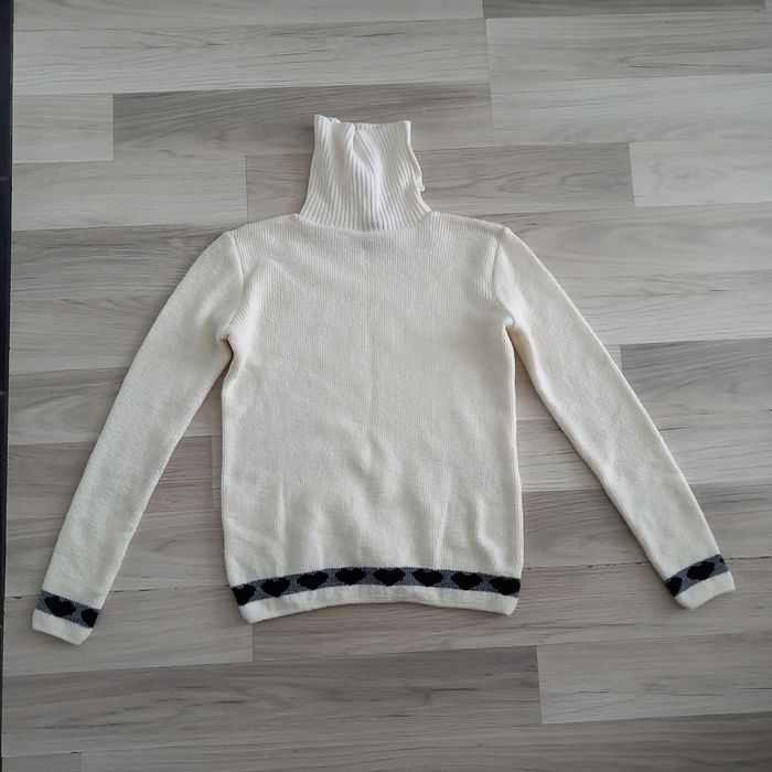 Pull à col roulé femme blanc Ici et Maintenant taille M - photo numéro 7