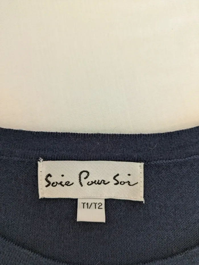 Pull léger en soie et coton manches 3/4 - Soie Pour Soi - taille 36 - photo numéro 3