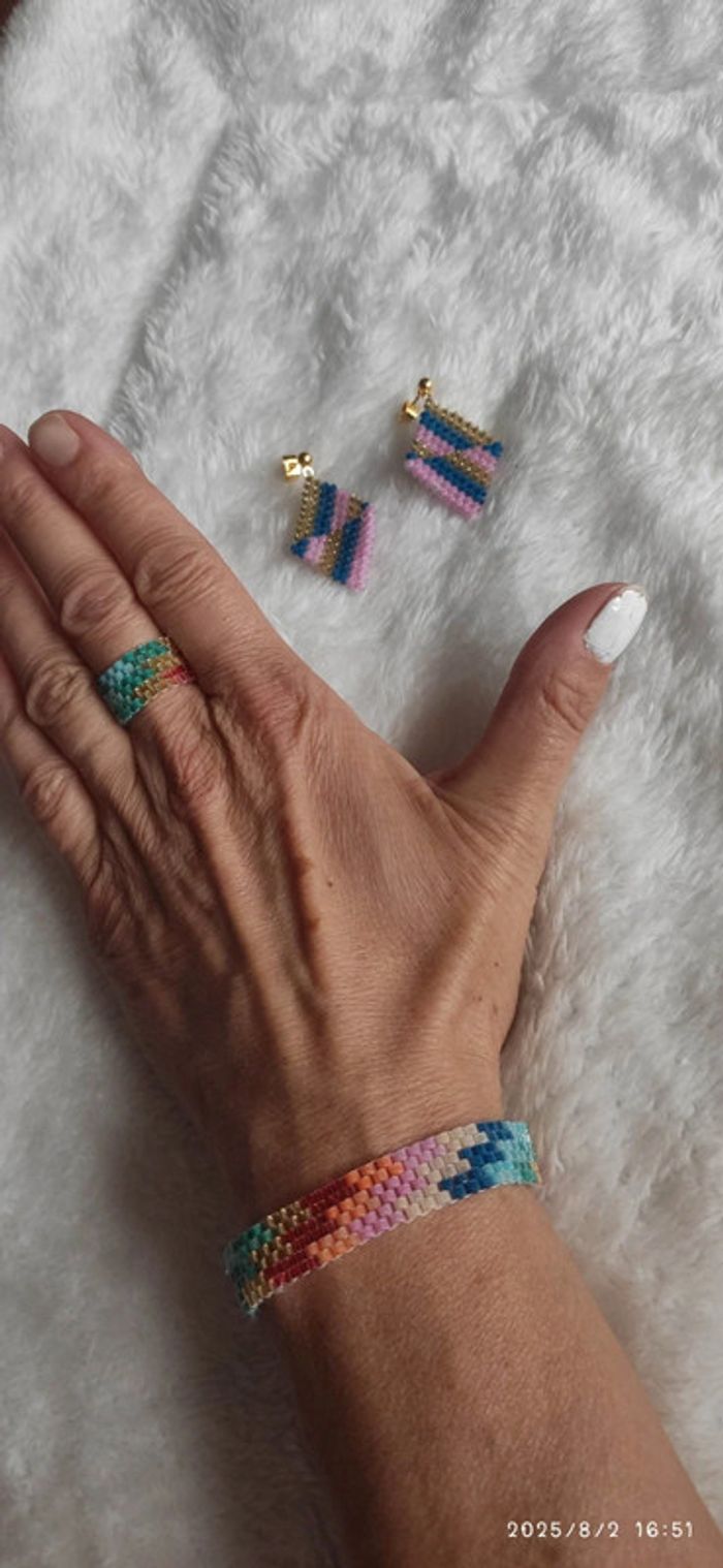 Parure en perles tissées - photo numéro 2