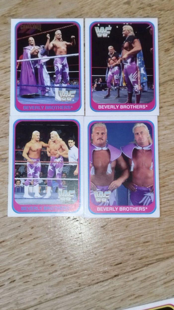 Lot carte 1991 Merlin WWF Italian Beverly Brothers Wrestling Trading Card