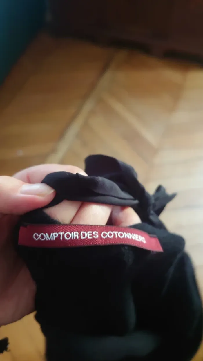 Robe pull noire Comptoir des Cotonniers en cachemire t 36 S - photo numéro 9