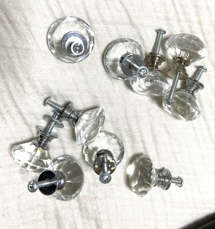 Lot de 10 poignées courte style diamant bon état - photo numéro 4