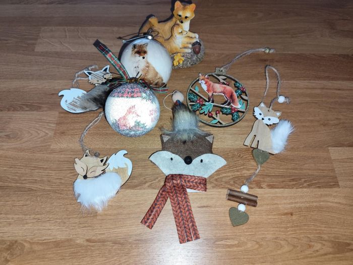 Lot de décorations Noël thème renard , très bon état