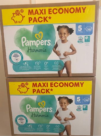 140 couches pampers harmonie taille 5